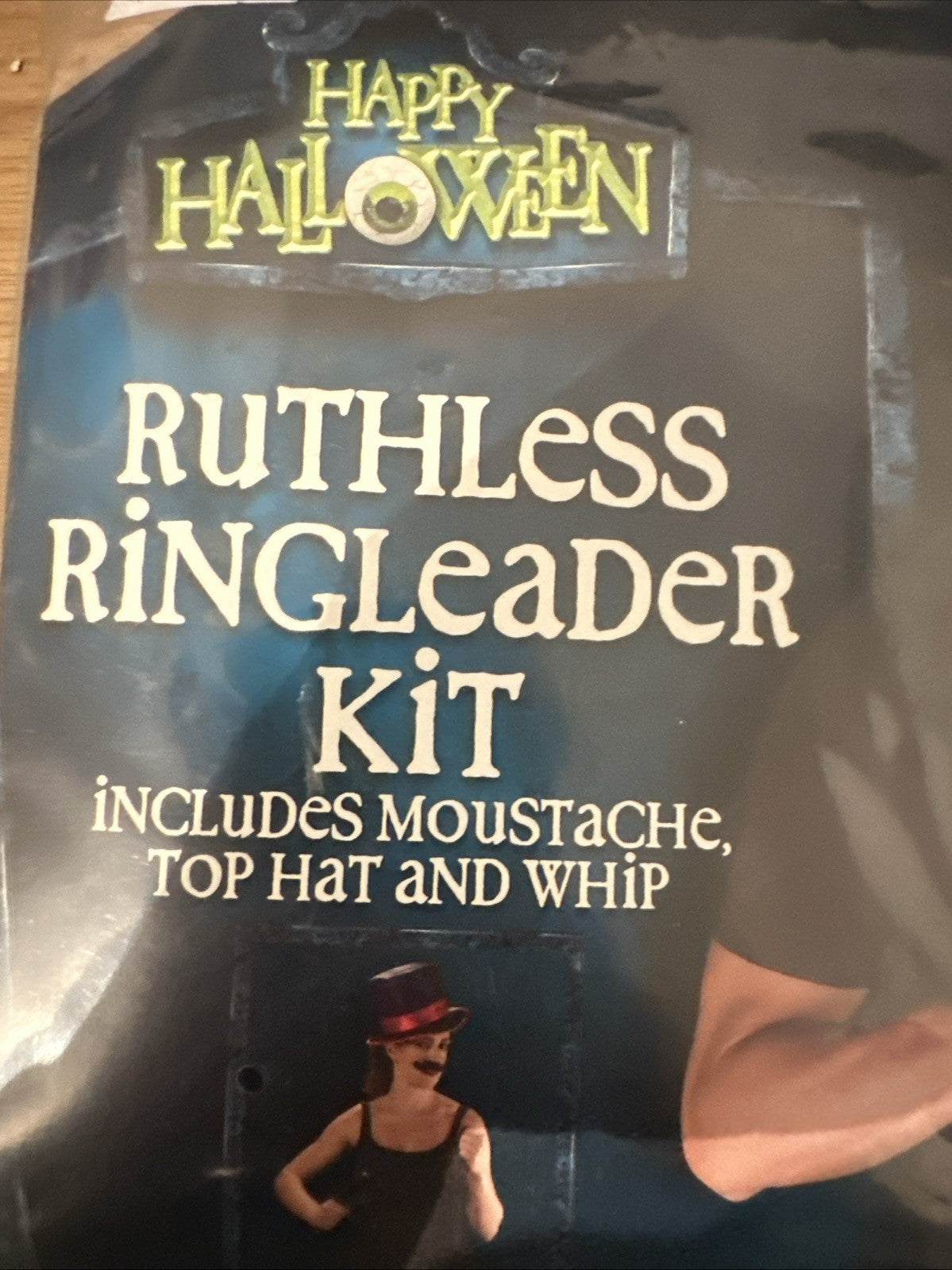 Ruthless Ringleader Dress Up Kit - Top Hat moustache and whip