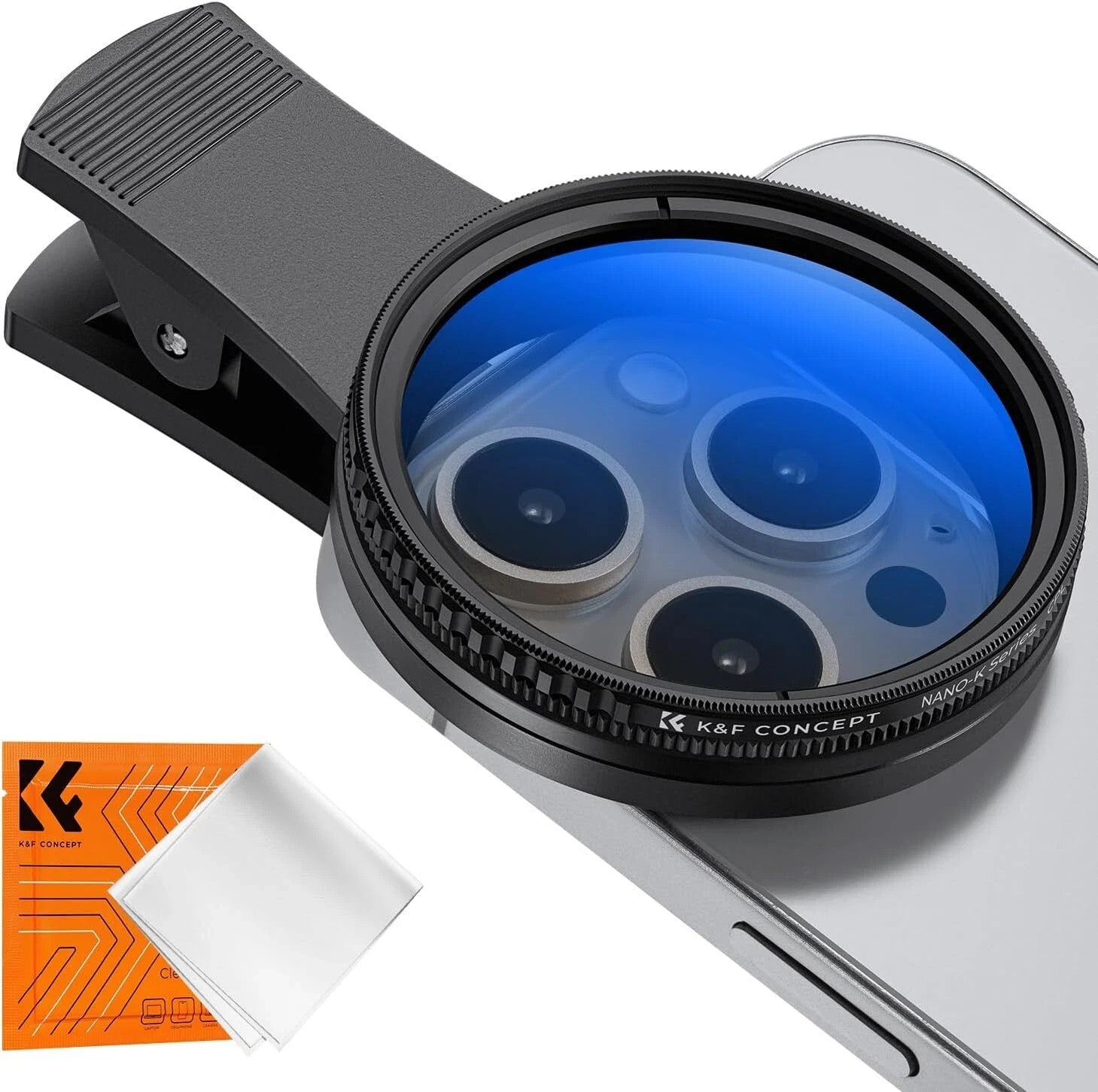 K&F Concept 52mm CPL Filters Clip-on Filter Polarizing for iPhone 17 Universal