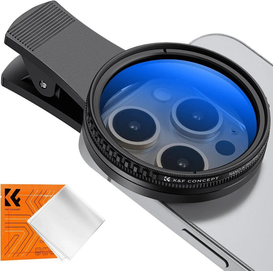 K&F Concept 52mm CPL Filters Clip-on Filter Polarizing for iPhone 17 Universal