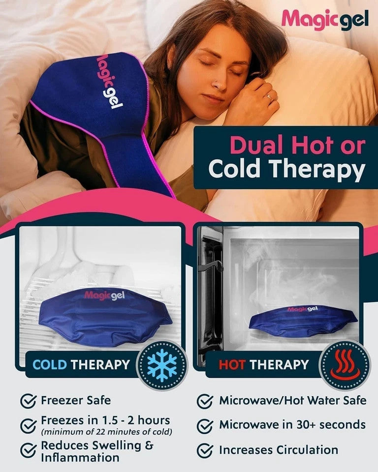 Magic Gel Reusable Hot Cold Pack for Back Pain Relief New Sealed