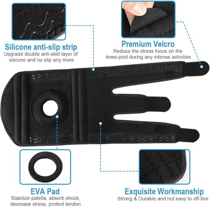 Avidda Knee Support with Open-Patella Design for Joint Pain Sports Injury Xs - M
