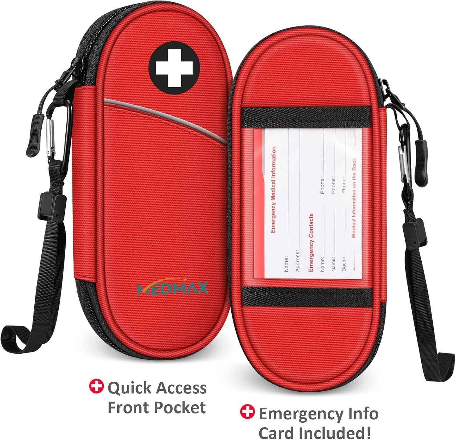 MEDMAX Insulin Cooler Travel Resistant Insulated - Pink Red or Black