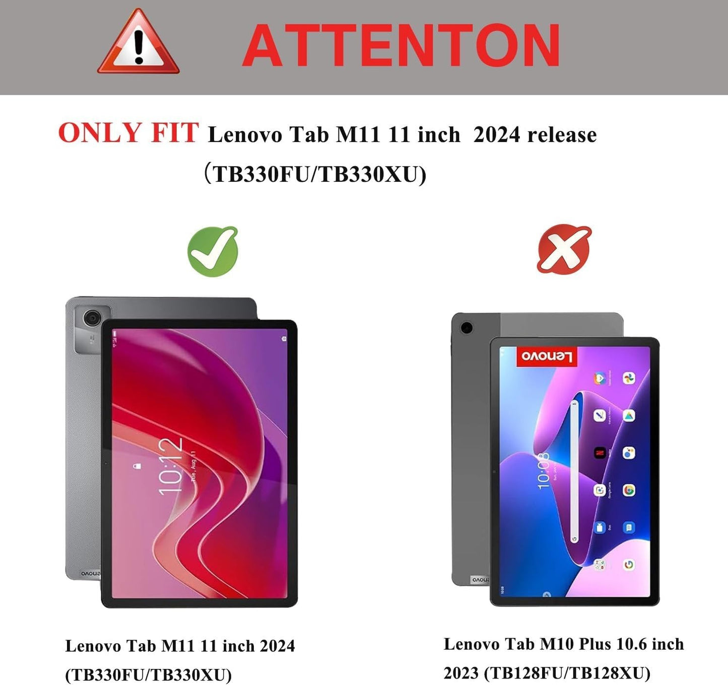 Backlit Keyboard Case With Mouse For Lenovo Tab M11 2024 TB330FU 11" inch Tablet