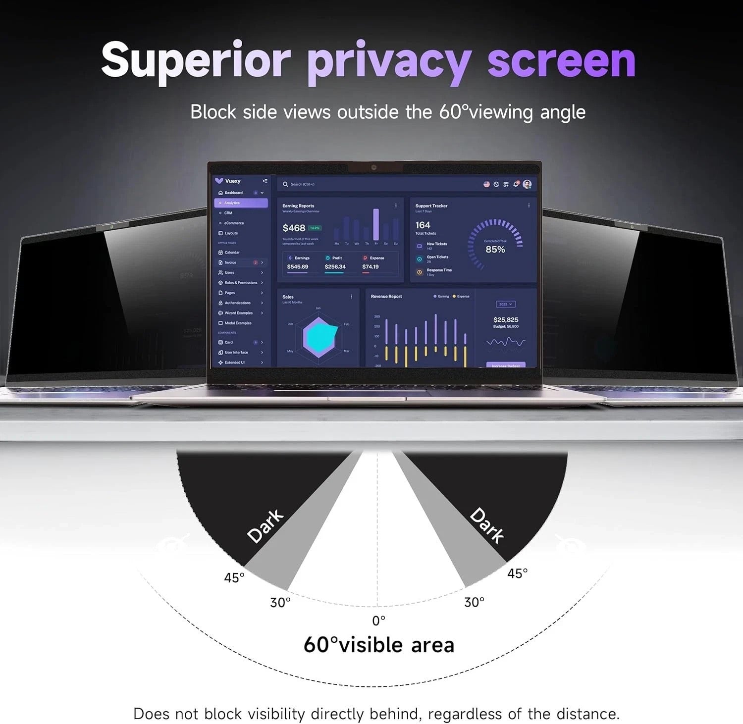 IPROKKO Laptop Privacy Screen 16 Inch  16.9  New w/Microfiber Cloth Magnetic