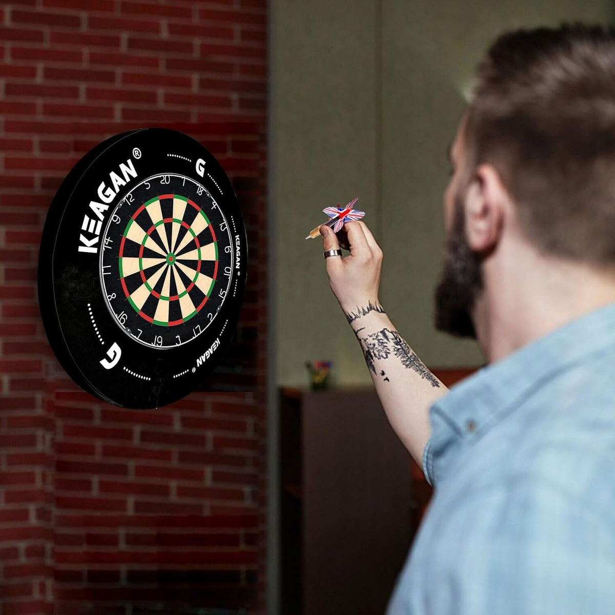 PLAIN DARTBOARD SURROUND HEAVY DUTY BLACK RUBBER RING FOR DART BOARD