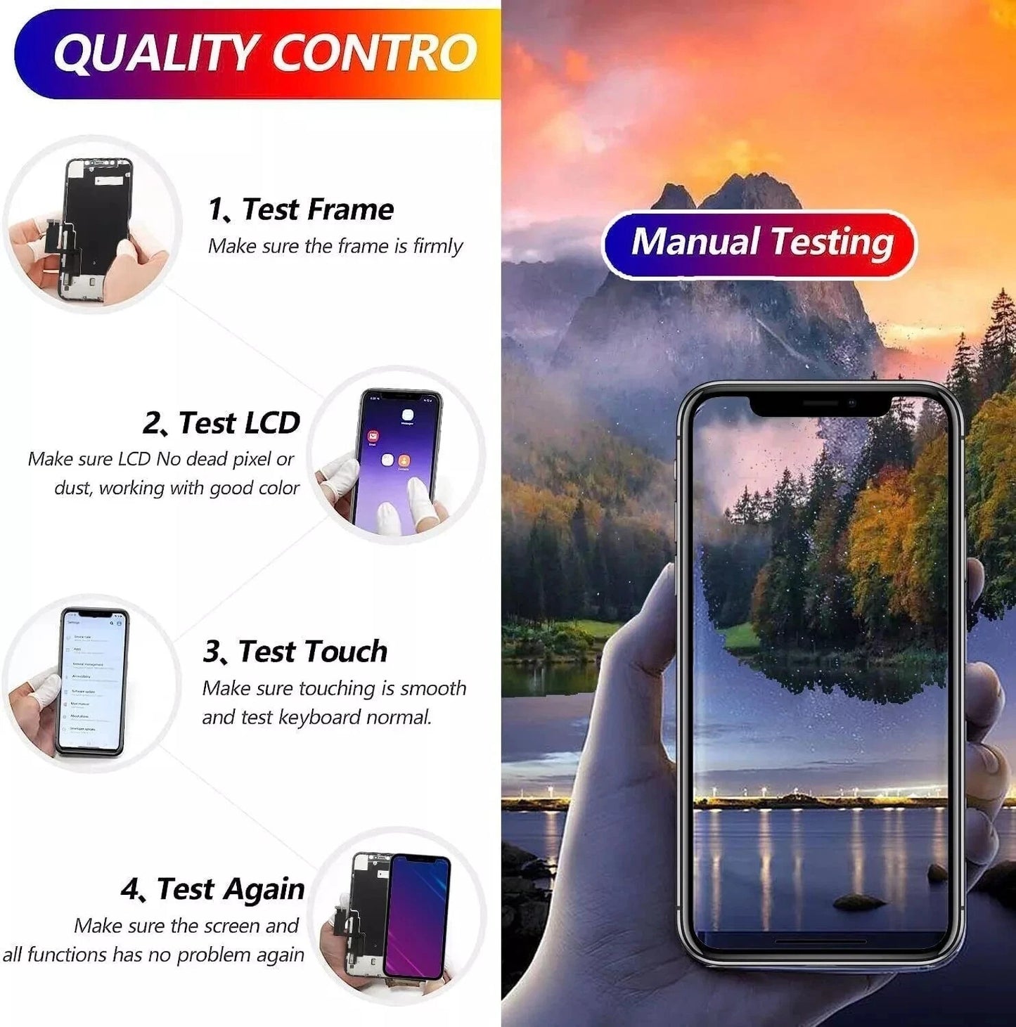 For iPhone 11 Screen Replacement LCD Display Complete 3D Touch Digitizer + Tools