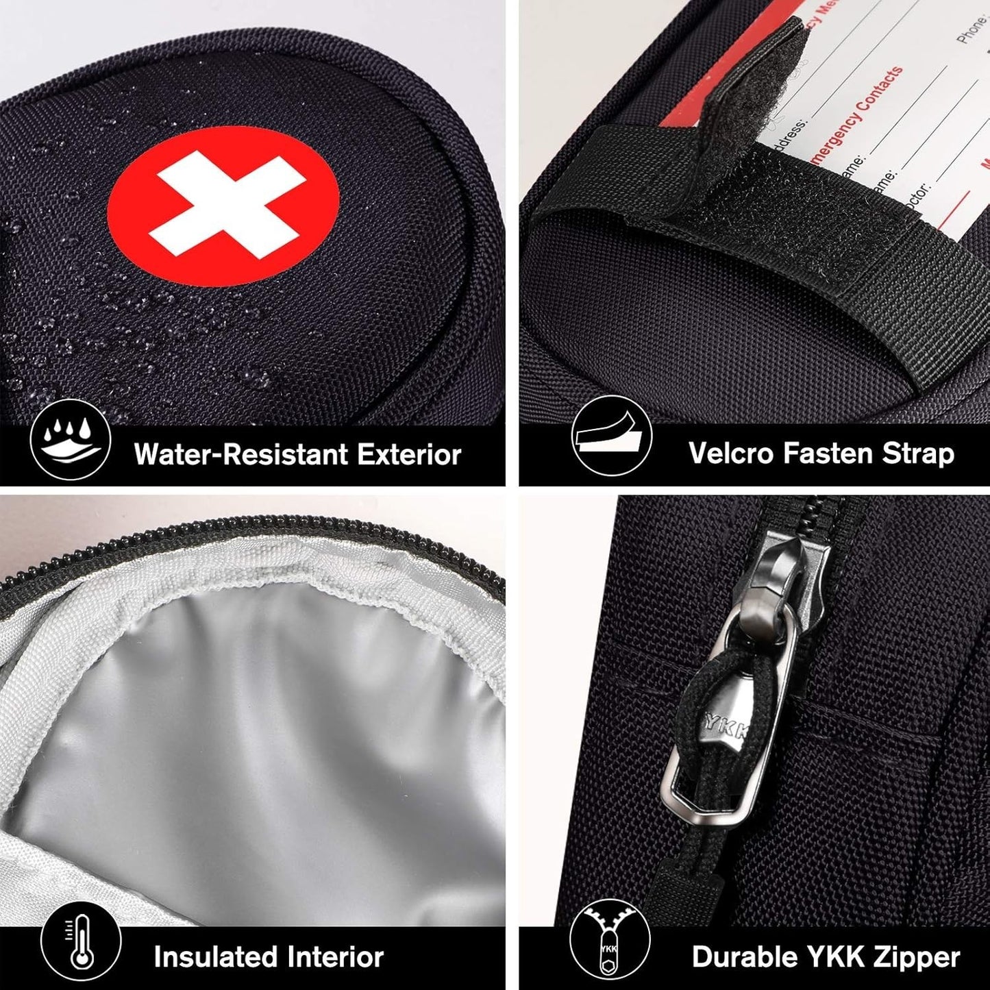 SITHON EpiPen Medical Carrying Case Insulated, Travel Medication - All Colours