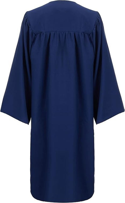 GradClassical Graduation Black Gown and Cap Set, Adults Unisex 57" 6ft - 6'2ft