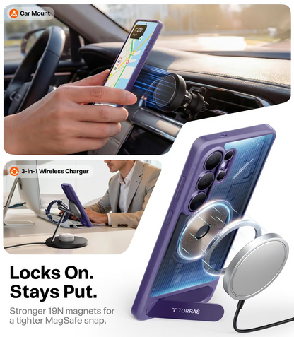 TORRAS Phone Case for Samsung Galaxy S26 Ultra, Magsafe, Drop Protection Purple