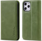 VISOUL iPhone 12 Pro Max Case,Genuine Leather Magnetic Closure Book Stand Wallet