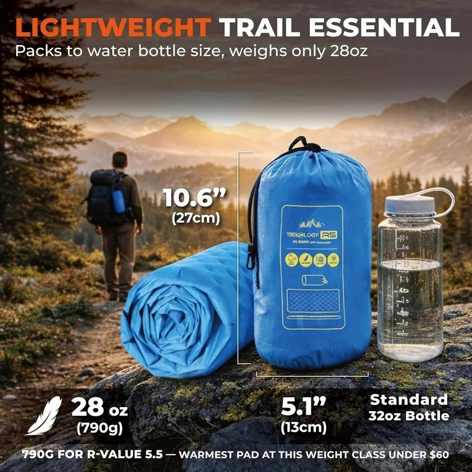 Trekology R5 Insulated Sleeping Mat - SGS-Certified 5.5 Winter Camping