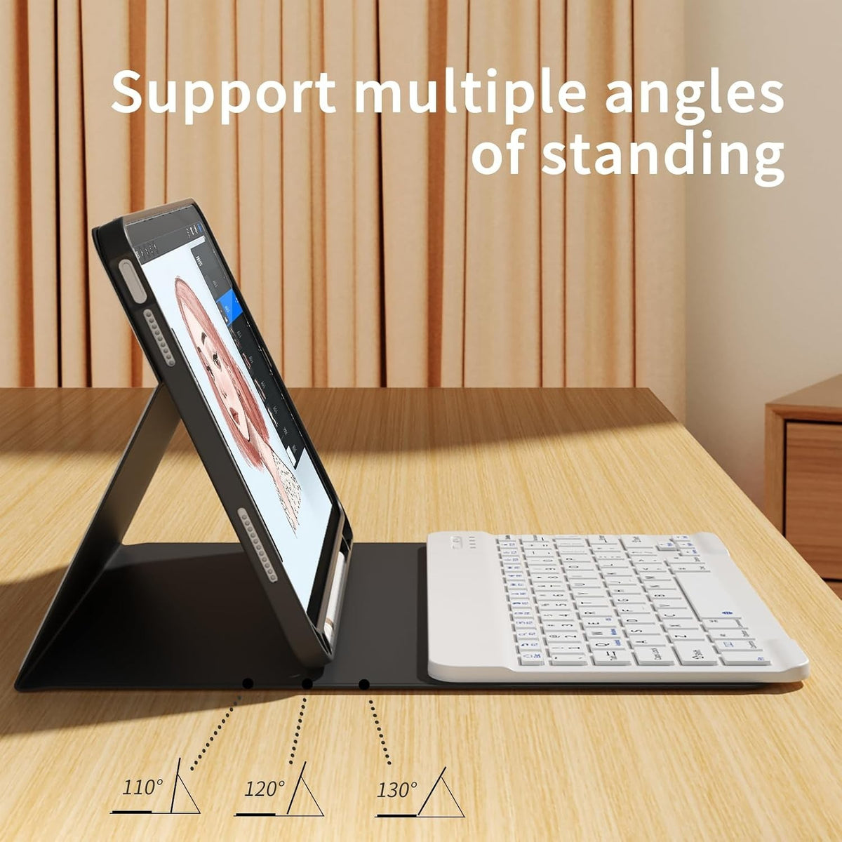 Keyboard Case for iPad 10th Generation 2022/iPad A16 11th Genration 2025 Black