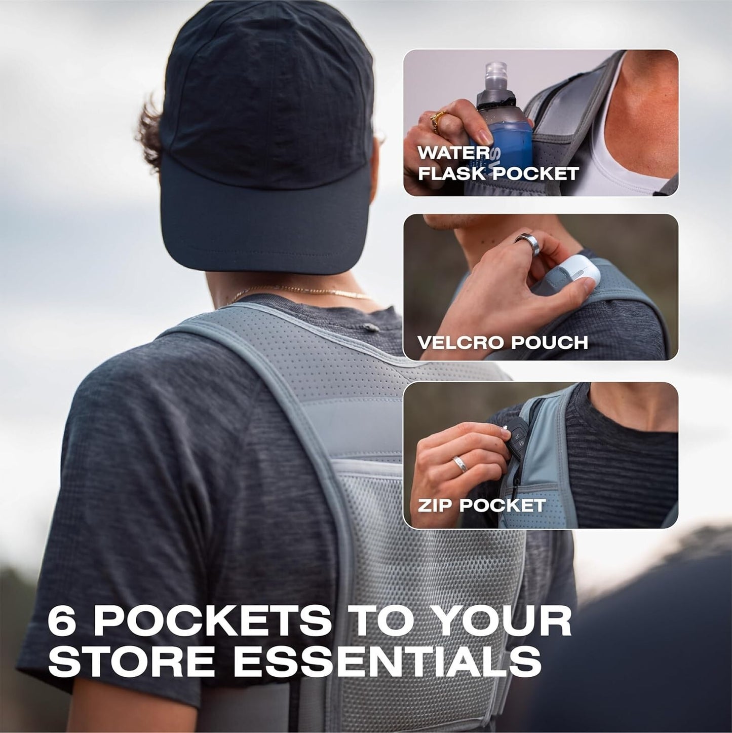 SWIFTVEST Running Phone Holder Vest | Waterproof Phone Pouch | Reflective Vest |