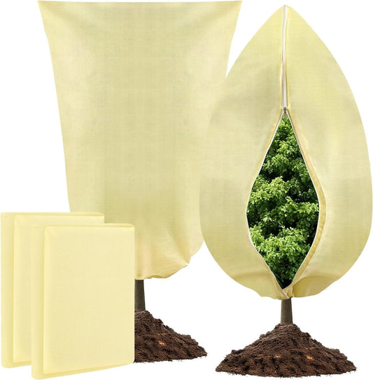 2 Pack Large Frost Protection Bag Plants Fleece Winter Garden Plant Cover - 70gs