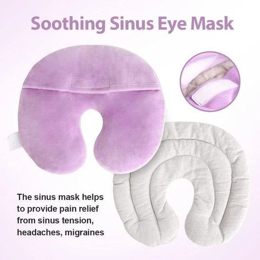 NEWGO Face Heating Mask for Sinus, Microwavable Heating Pad, Warm Cold Compress 