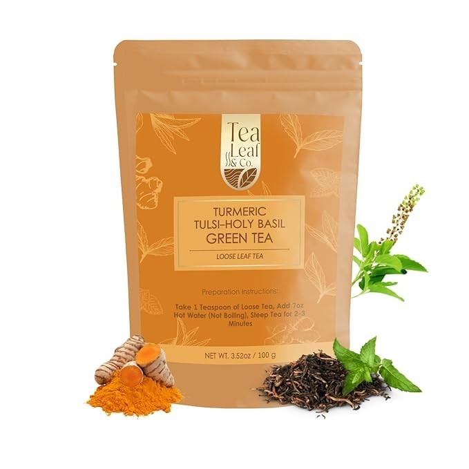 Turmeric Tulsi Holy Basil Green Tea Green Tea, Turmeric, Tulsi, Peppermint