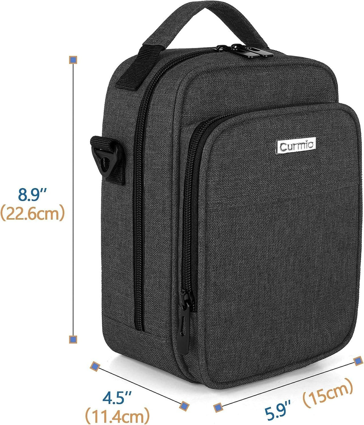 CURMIO Insulin Cooler Travel Case, Diabetes Supplies Bag, with Shoulder Strap