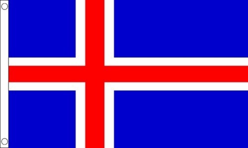 Iceland Icelandic flag 5ft x 3ft with eyelets