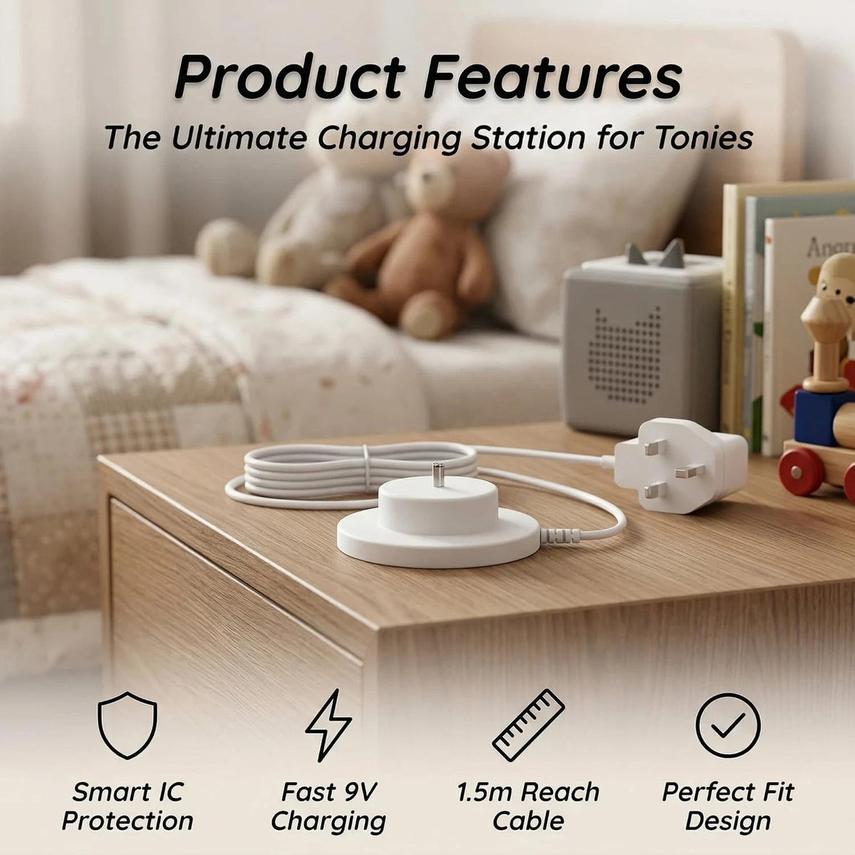 Charger for Tonies, Charging Station Compatible with TonieBox Audio Player Ch...