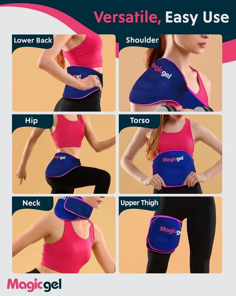 Magic Gel Reusable Hot Cold Pack for Back Pain Relief New Sealed
