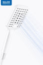 Square Shower Head with 3 Spray Modes, Boosting Handheld for Low Water Pressure