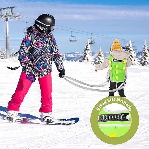 Kids Ski and Snowboard Harness Ski Traction Rope Boys Girls Premium Ski Shoulder