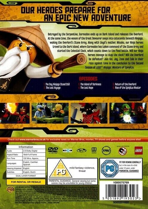 LEGO Ninjago: Masters of Spinjitzu: Season Two: Part Two (DVD, 2012) New Sealed