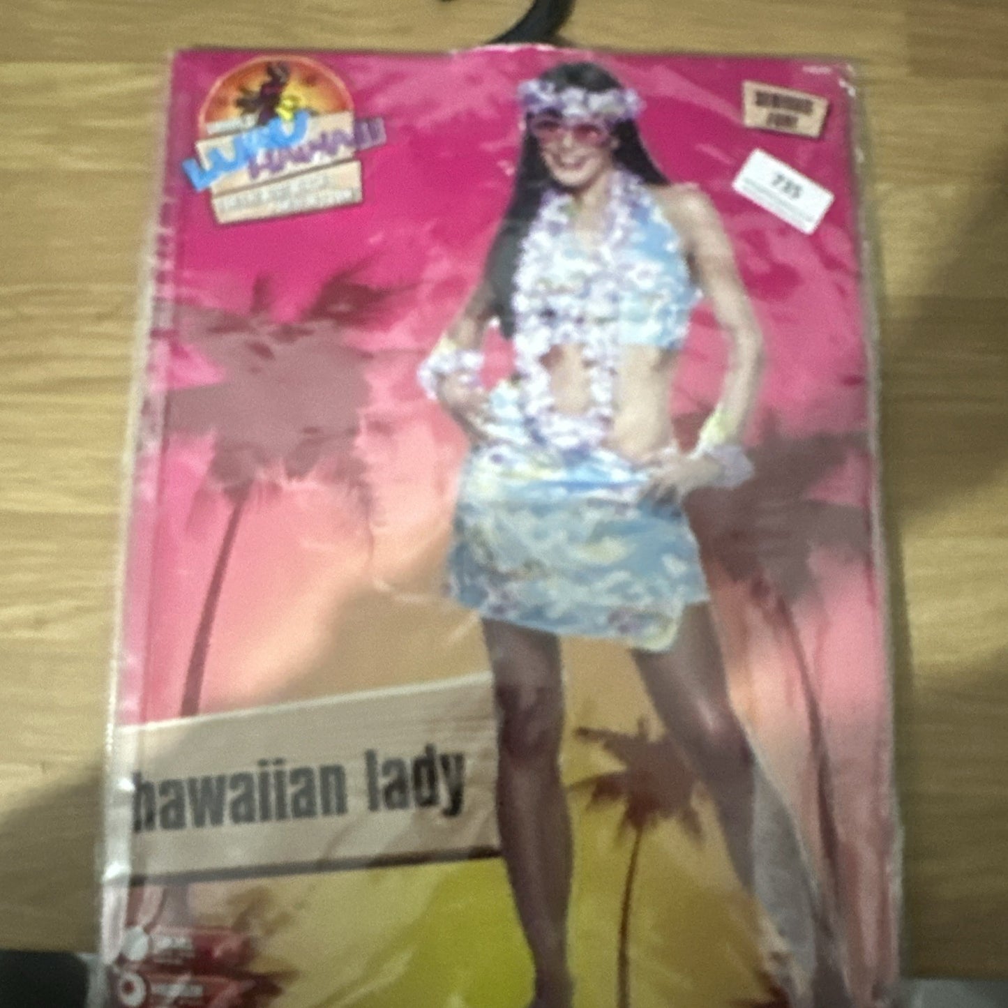 Smiffys Hawiian Fancy Dress Costume Pack Halter Neck Top & Sarong - Size 12-14