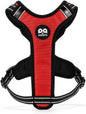 Roses&Poetry Dog Pet Harness Reflective No Pull Handle Adjustable