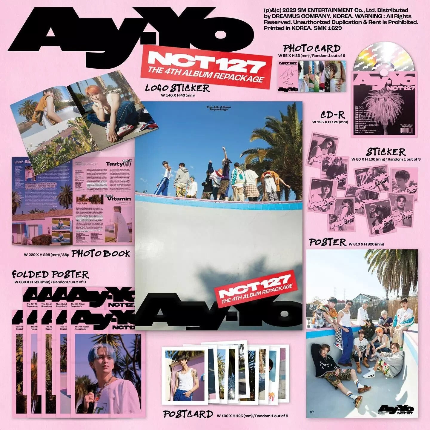 K-pop NCT 127 - 4th Album Repackage [AY-YO] Sealed With Poster