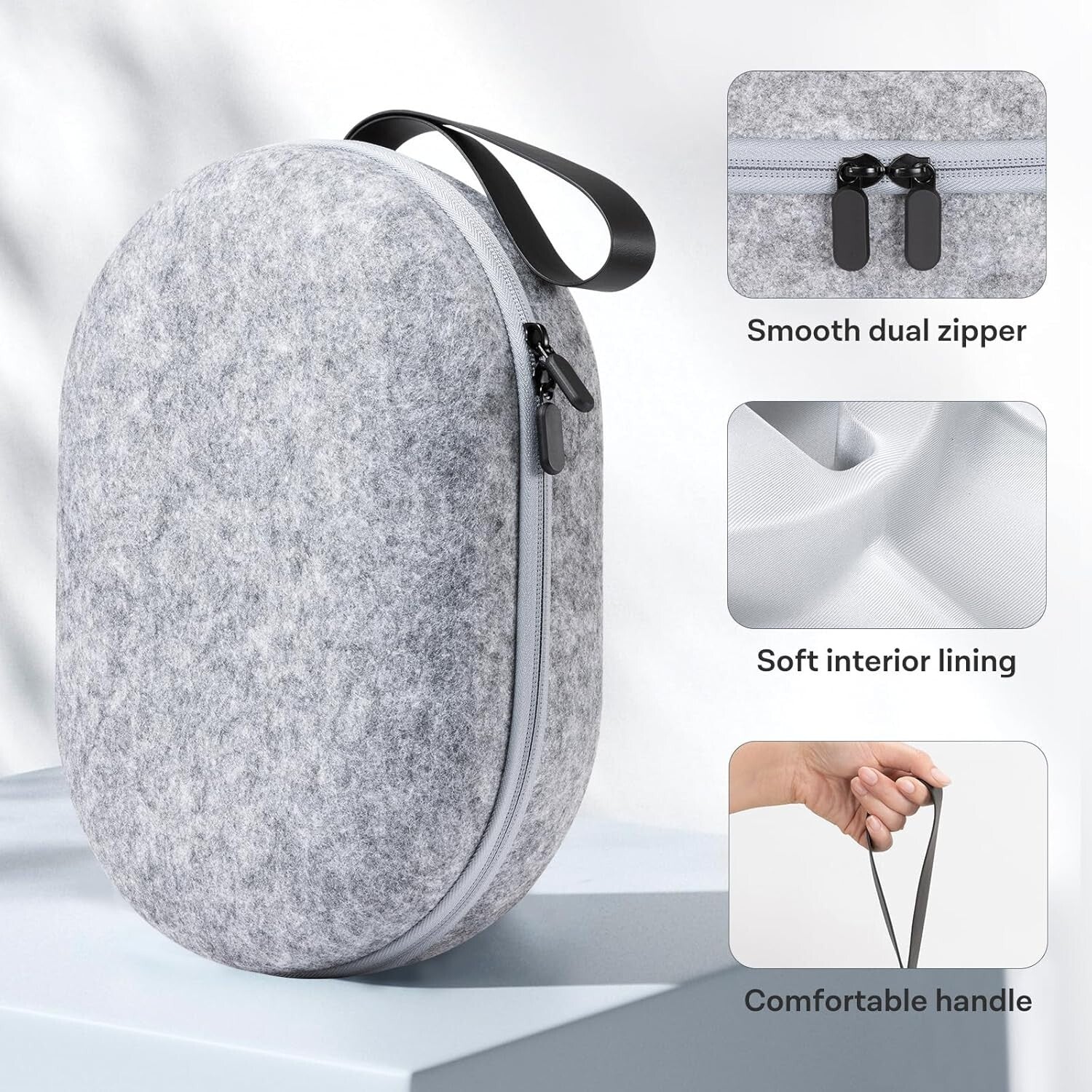 CoBak Travel Case Compatible with Apple Vision Pro and Other Accessories, Grey