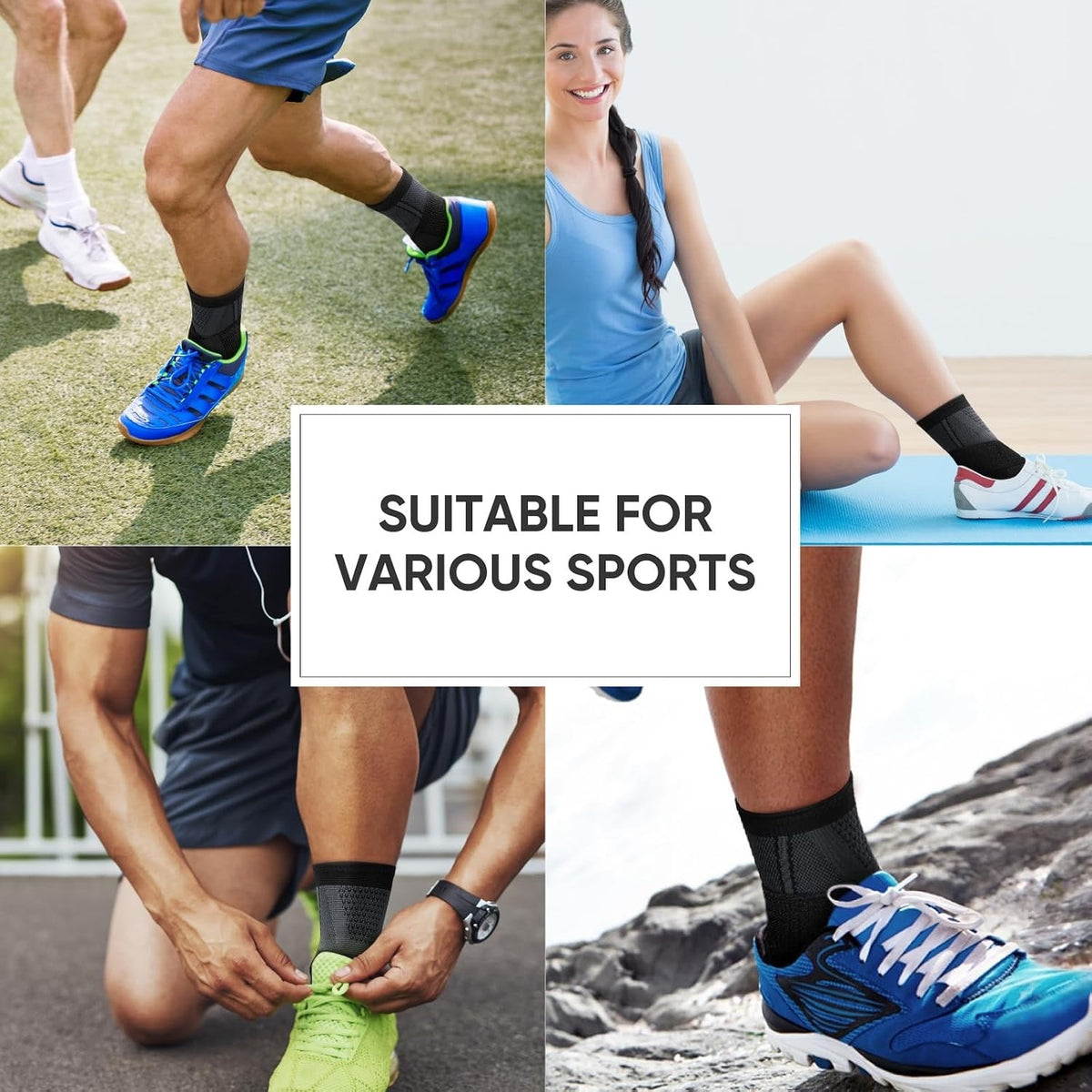 Avidda Ankle Support Brace Size S (1 Pack) - Adjustable Compression Sleeve for P