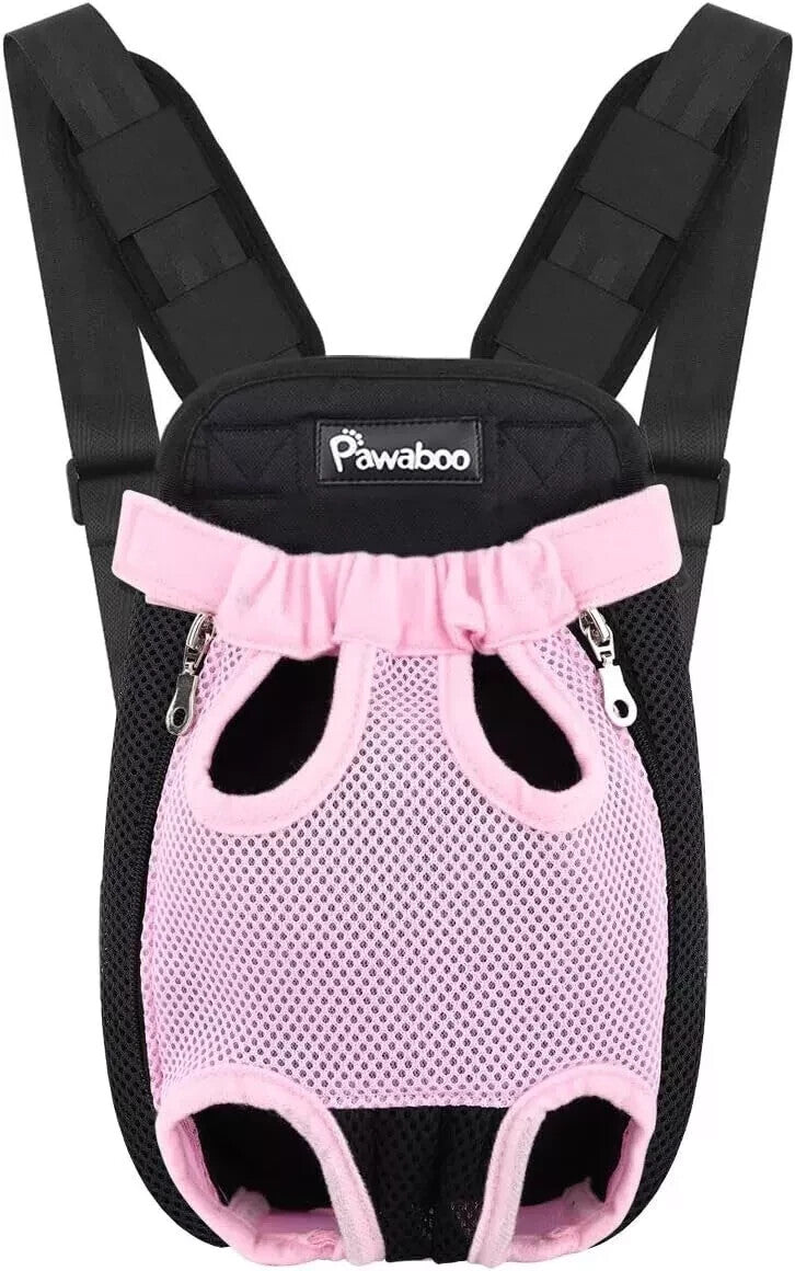 Pawaboo Pet Carrier Backpack, Adjustable Pet Front/Back Dog Bag, Hiking