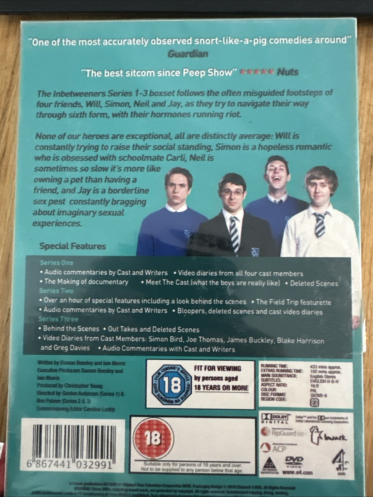 New & Factory Sealed Complete DVD Box Set The Inbetweeners Series 1-3 UK