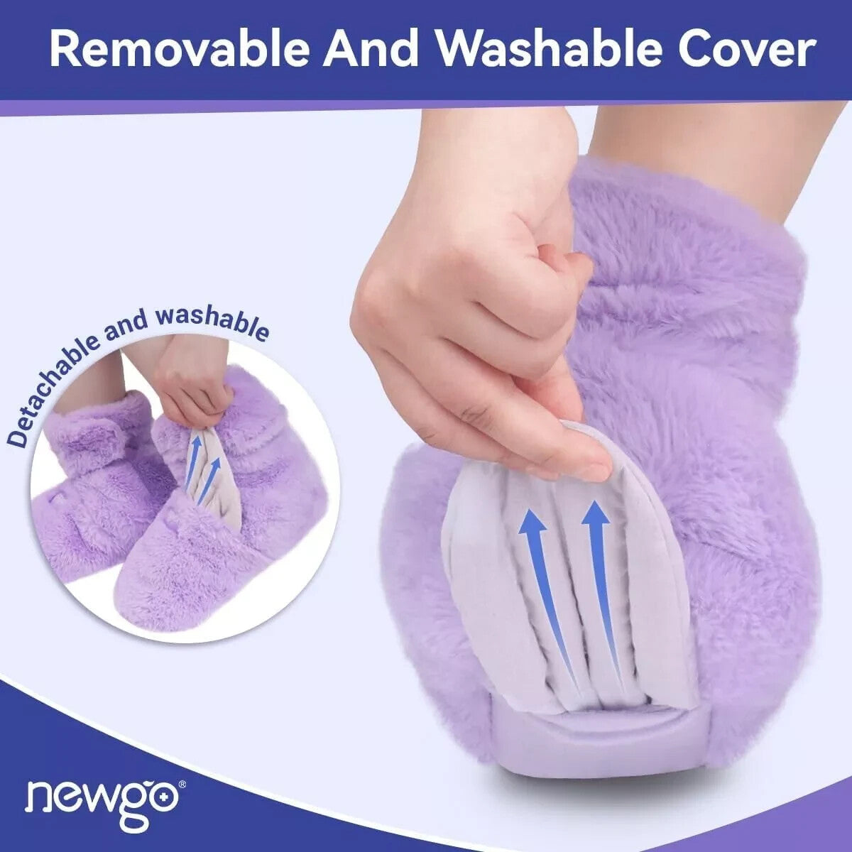 NEWGO Microwavable Booties and Feet Warmers *NEW* Heat Therapy Beige