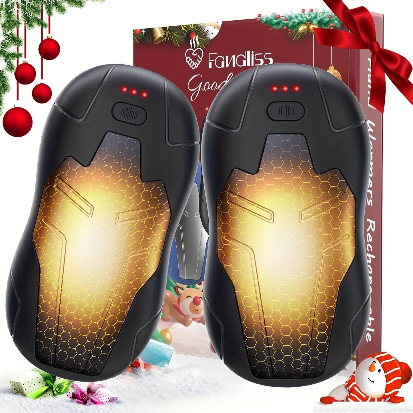 Rechargeable Hand Warmers 2 Pack 10000mAh Split Magnetic Double-Sided Heater