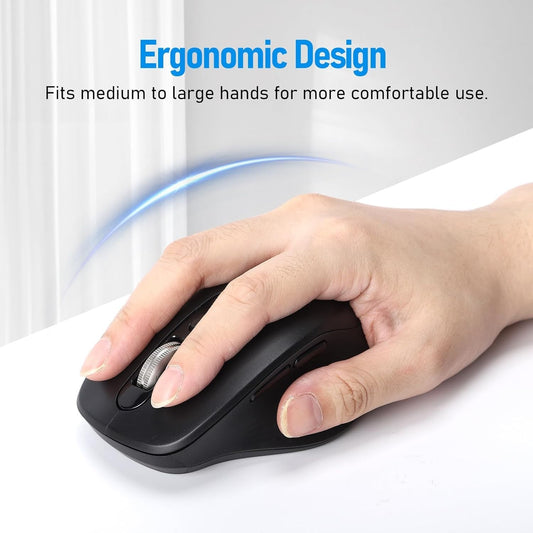 INFINMIND Wireless Bluetooth Mouse Multi-Device Rechargeable Ergonomic