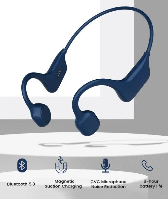 SANOTO DG08 Bone Conduction Headphones Open Ear Bluetooth Sports Headphones Blue