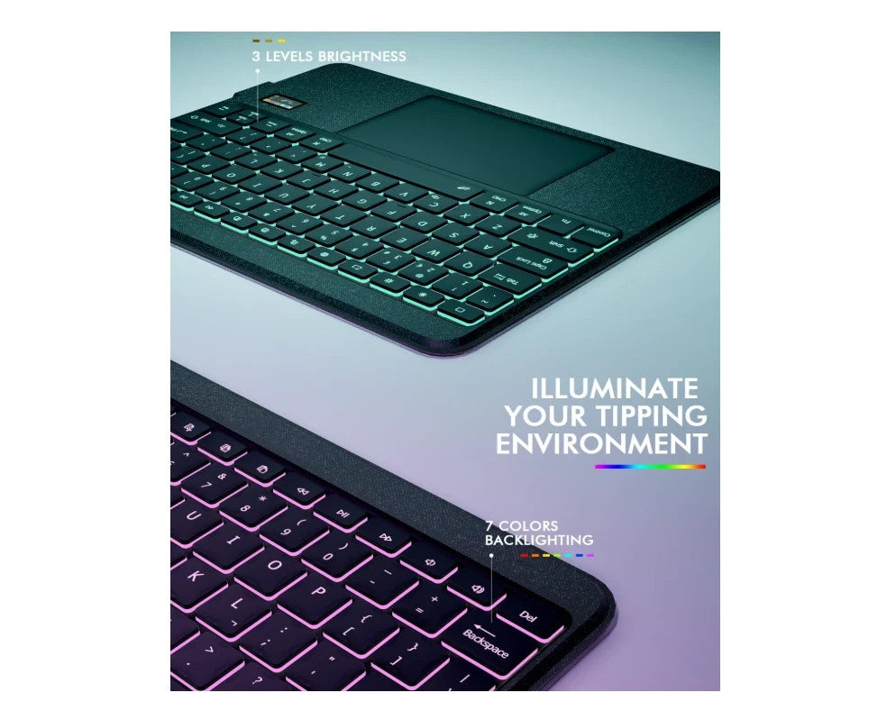 Doohoeek Bluetooth Keyboard Case w/LCD Screen Display for iPad Air 13 inch