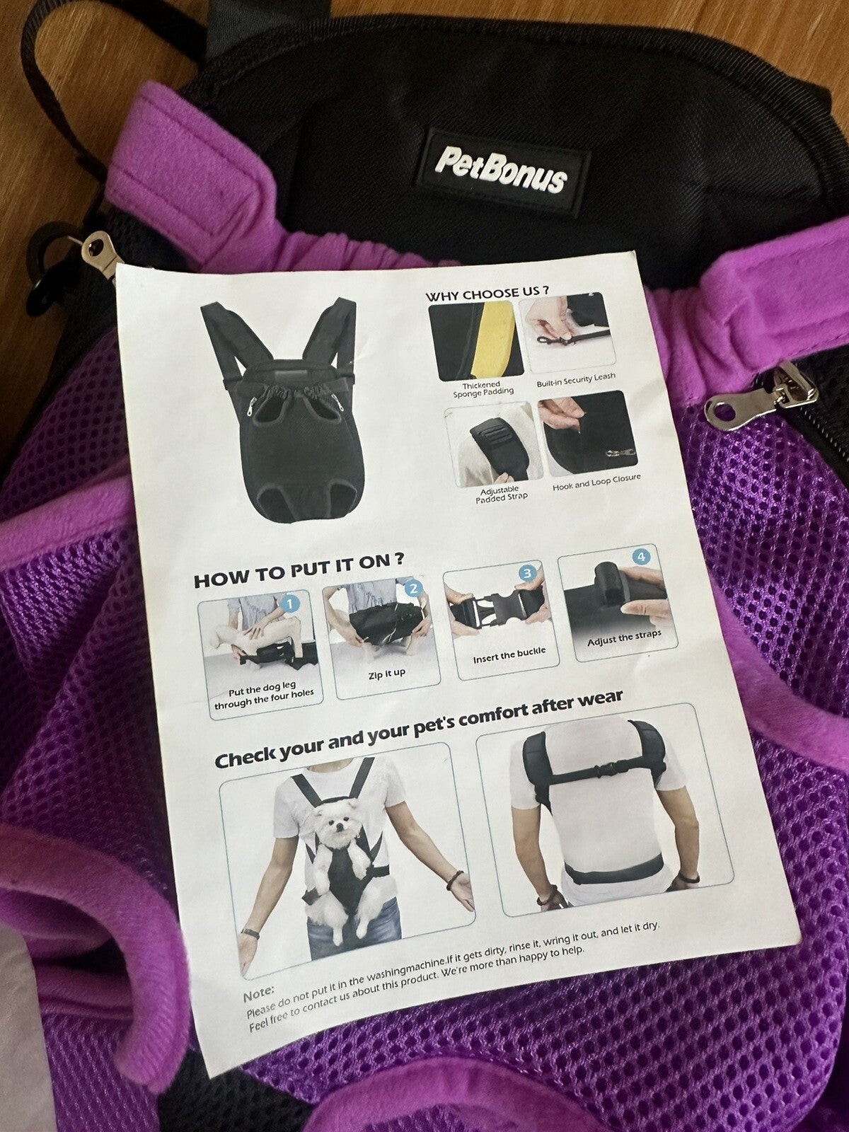 PetBonus Pet Front Dog Carrier Backpacks, Dog Carrier S M L & XL