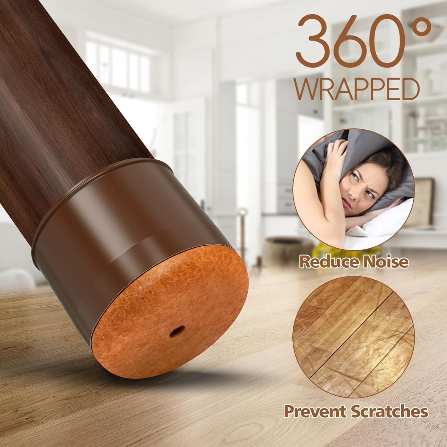 Chair Floor Leg Protectors (15-23MM) 28PCS, BAIPOK Silicon Chair Leg Caps