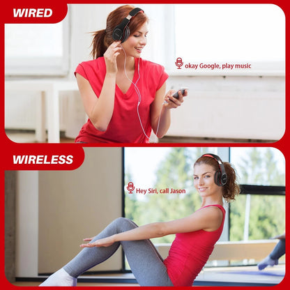 Worwoder Wireless Headphones over Ear, 80 Hours Playtime Bluetooth Headphones, H
