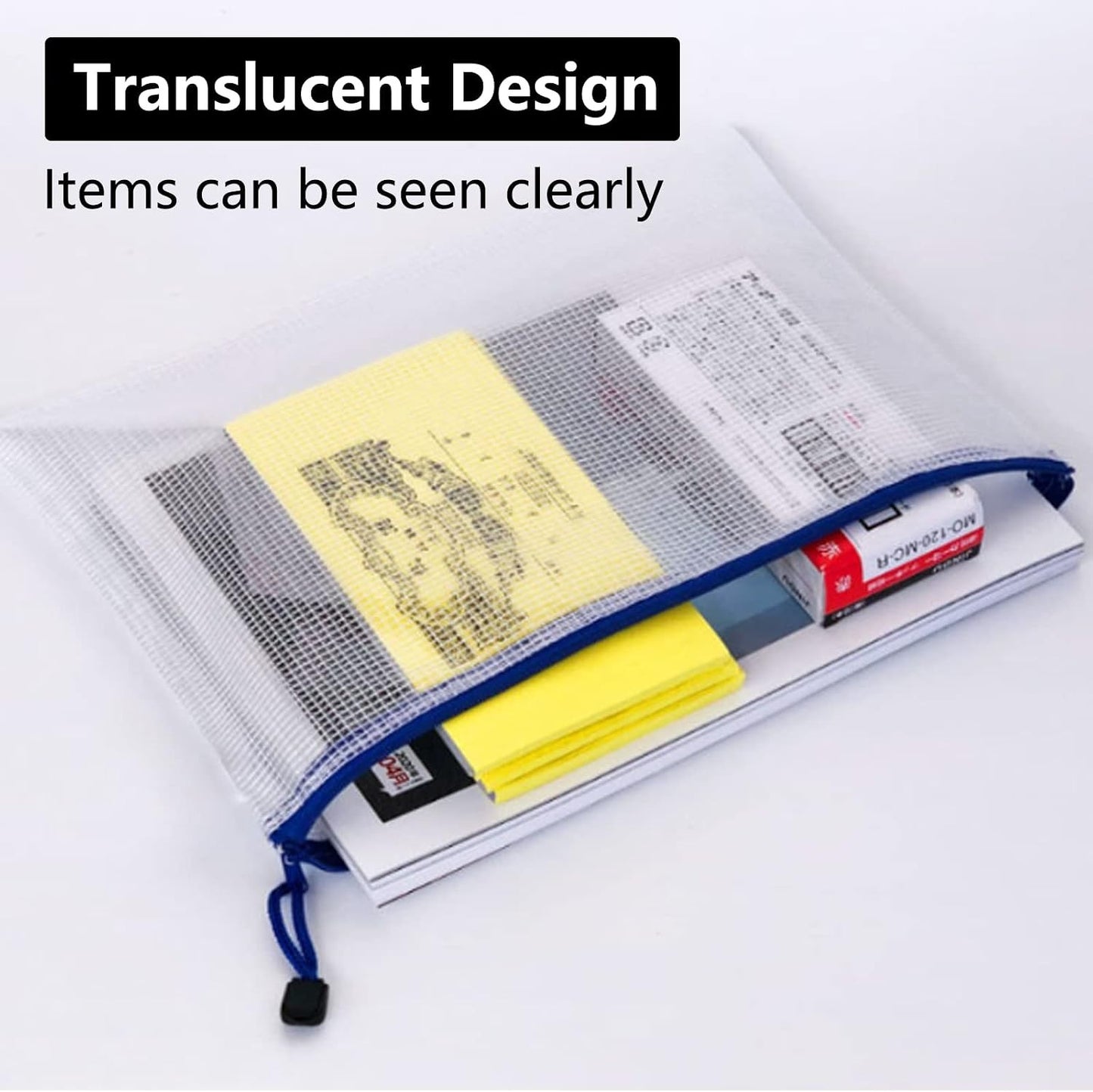 A4 Plastic Waterproof Document Wallets Files Folder Zip Lock Bags Pouch Office