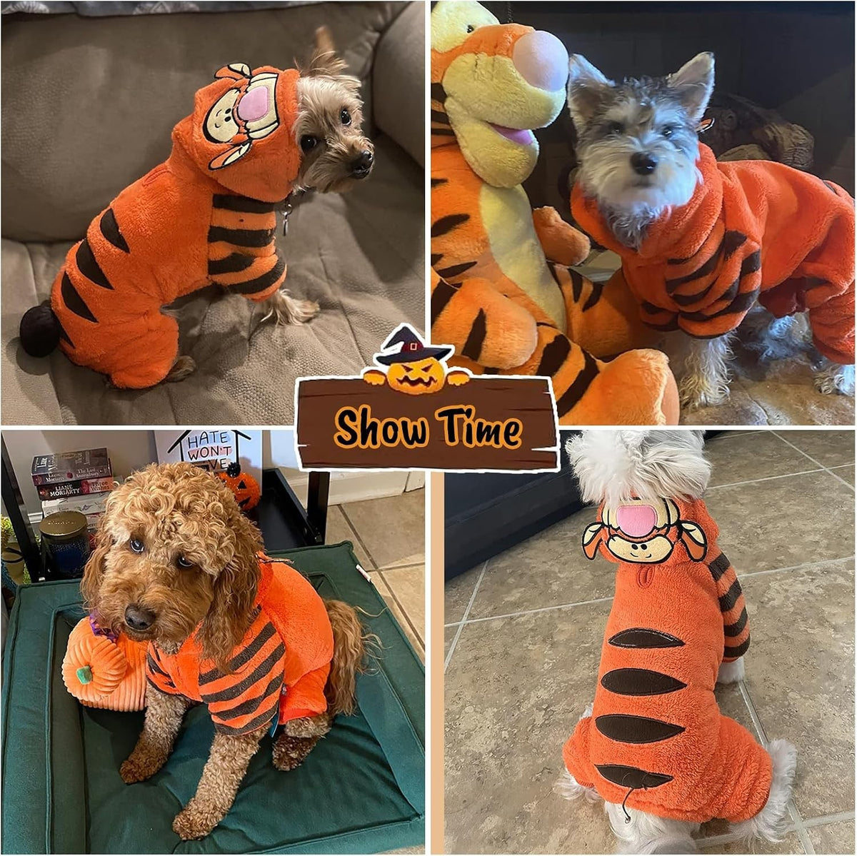 Tiger Dog Halloween Costume - Cute & Funny Cosplay Jumpsuit Hull City Tigers