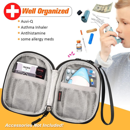 SITHON Medicine Carrying Case Bag Small Black