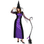 Ladies SPELLBOUND PURPLE WITCH Halloween Fancy Dress Costume UK Large
