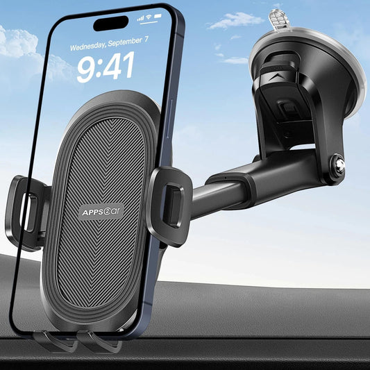 APPS2Car Car Phone Holder Dashboard Windscreen Sturdy Suction Cup Mount 360°