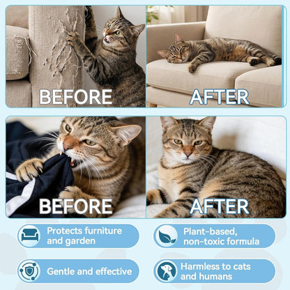 Cat Scratch Repellent Spray 150 ml - Natural Behaviour Training, Safe for Pets