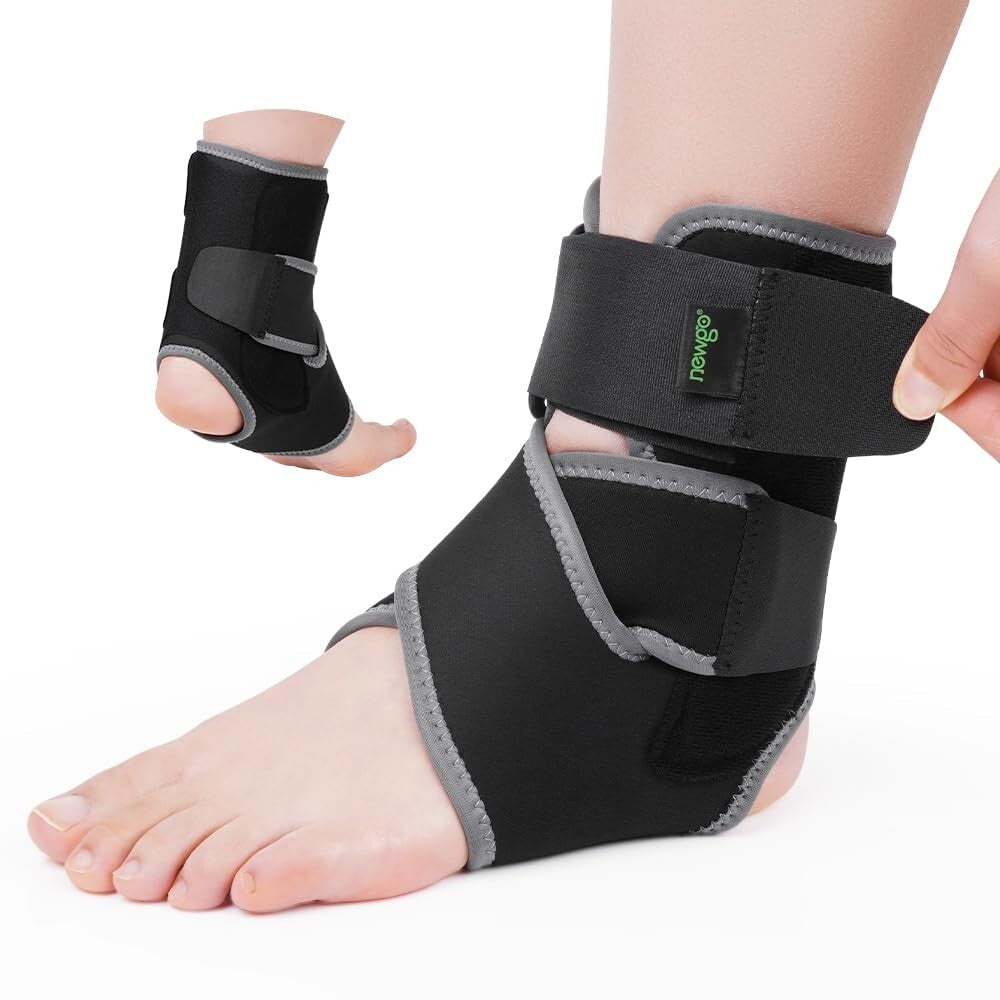 NEWGO Ankle Brace, Ankle Support Brace for Sprained Ankle with Plastic Support