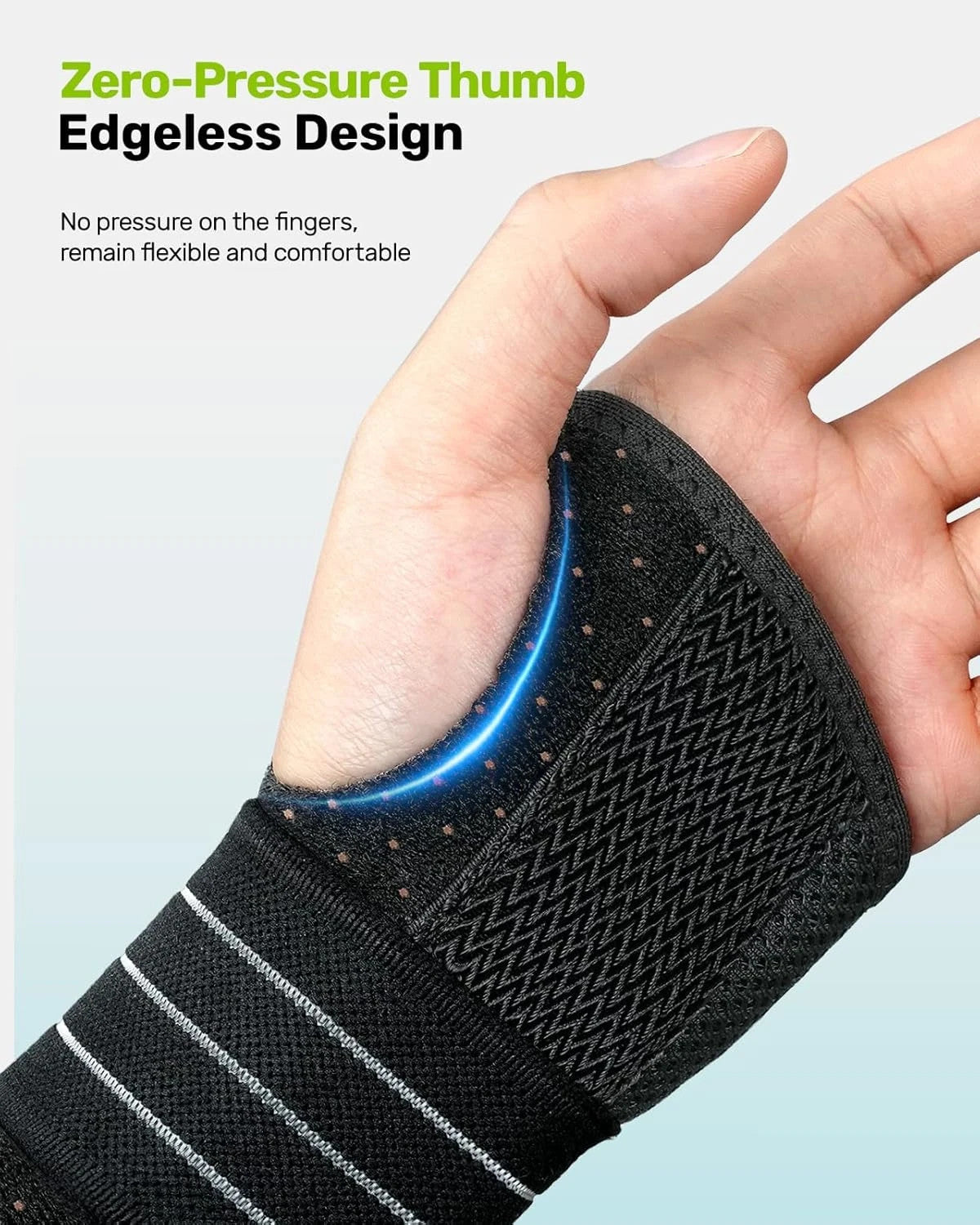 Rakiie Carpal Tunnel Wrist Brace, Adjustable Night Wrist Support with 3 Metal Sp